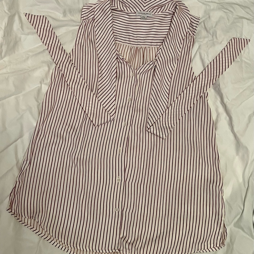 Striped Button-Up Women's Top